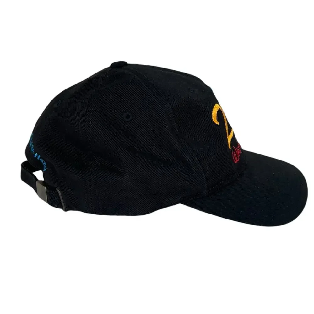 Vintage Y2K 2000 Walt Disney World Cotton Baseball Cap in Black - One Size